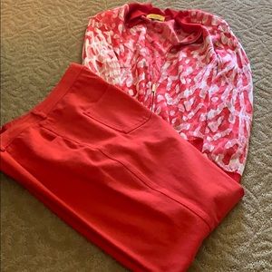 Jeans and sweater set, St. John